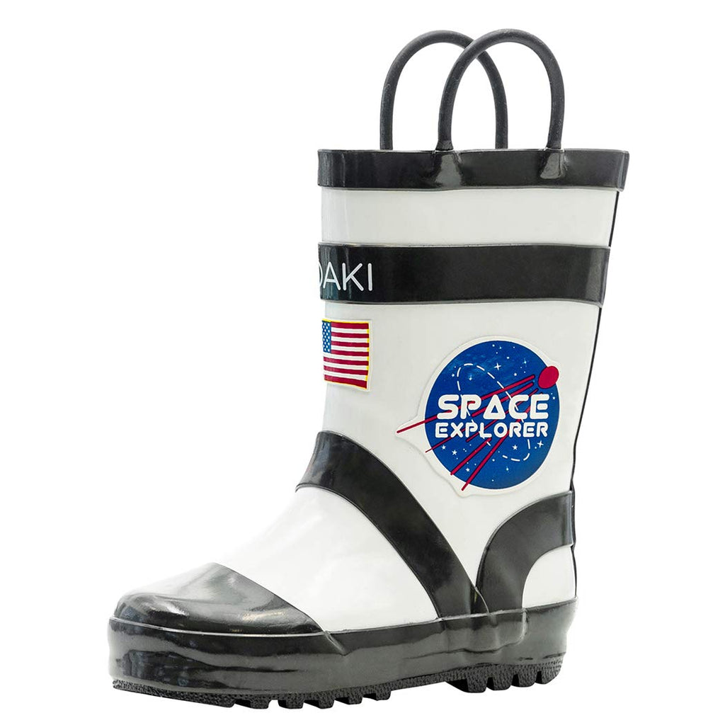 OAKI Toddler Rain Boots - Perfect Kids Rain Boots for Any Weather - Durable Rubber Baby Rain Boots Keep Little Feet Dry, Lightweight Waterproof with Easy-on Handle