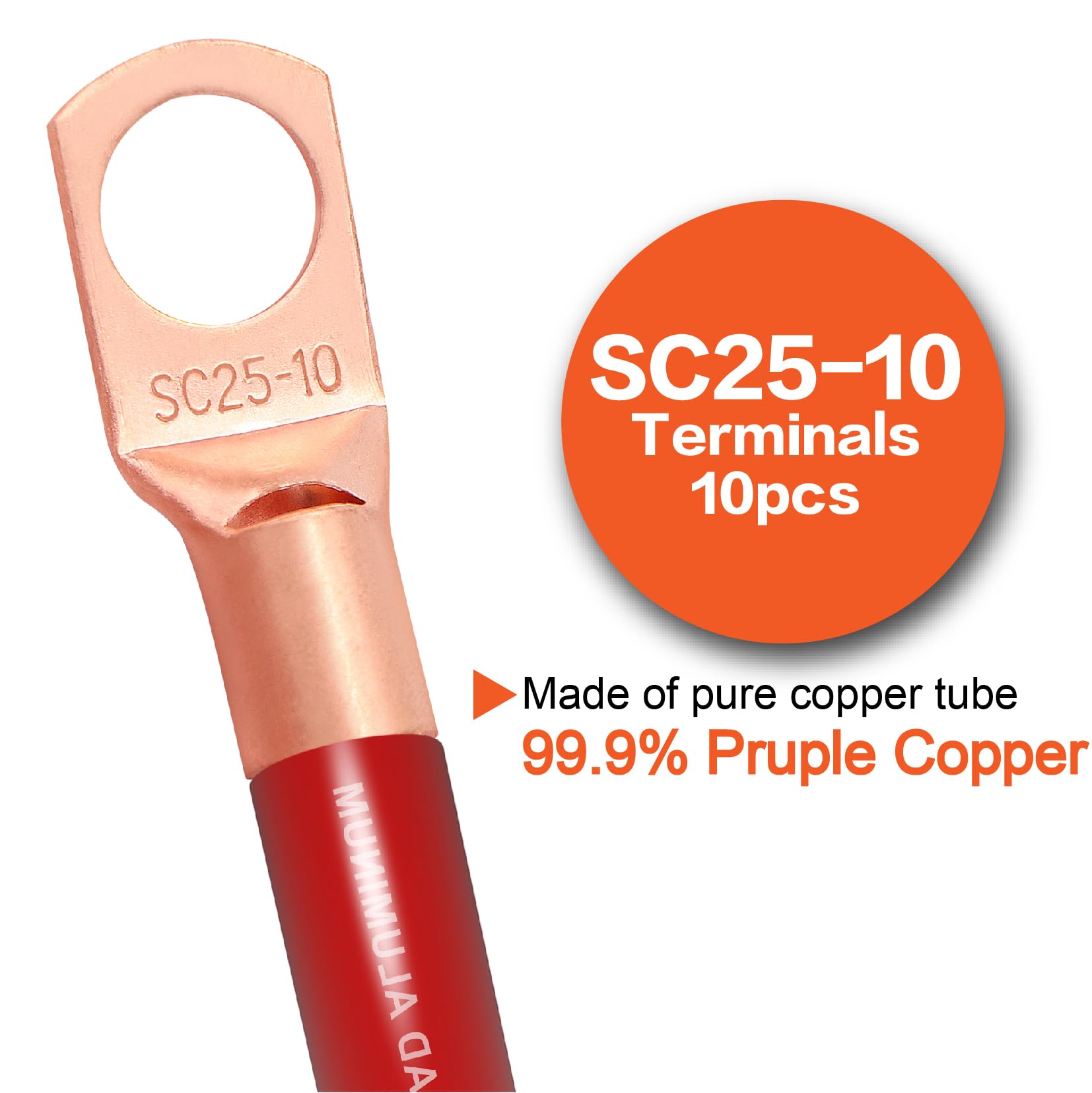4 Gauge Wire (50ft Each - Red/Black) Copper Clad Aluminum CCA with Cable Cutter,Lugs Terminal Connectors and Heat Shrink Tube - Battery Power/Ground Cable,Car Audio Speaker,RV Trailer Amp Wiring kit