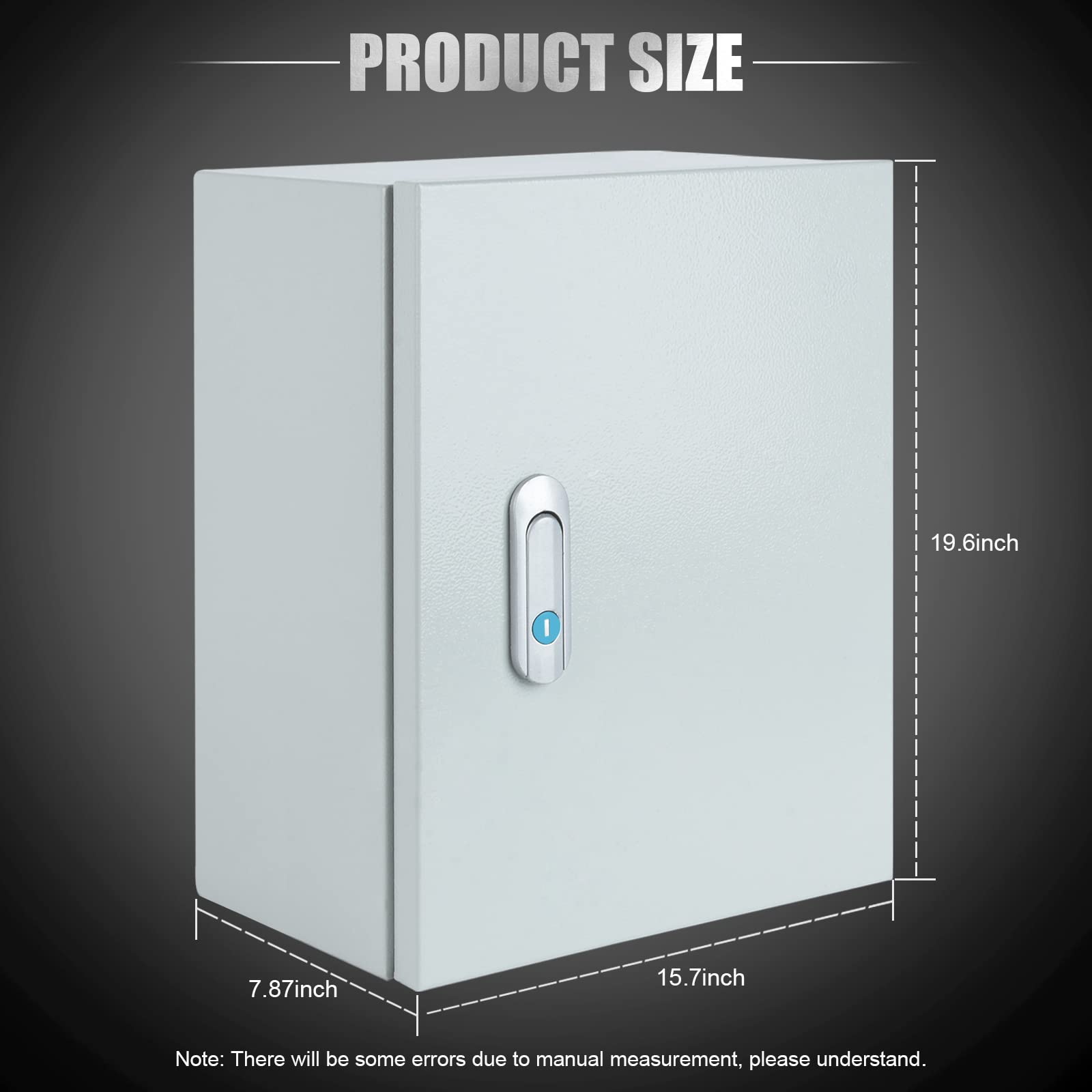 Steel Electrical Junction Box, Indoor&Outdoor Electrical Enclosure Box, Wall Mounted Waterproof&Dustproof Metal Box, Universal Electric Equipment Enclosure Box with Safety Locks and Mounting Plates