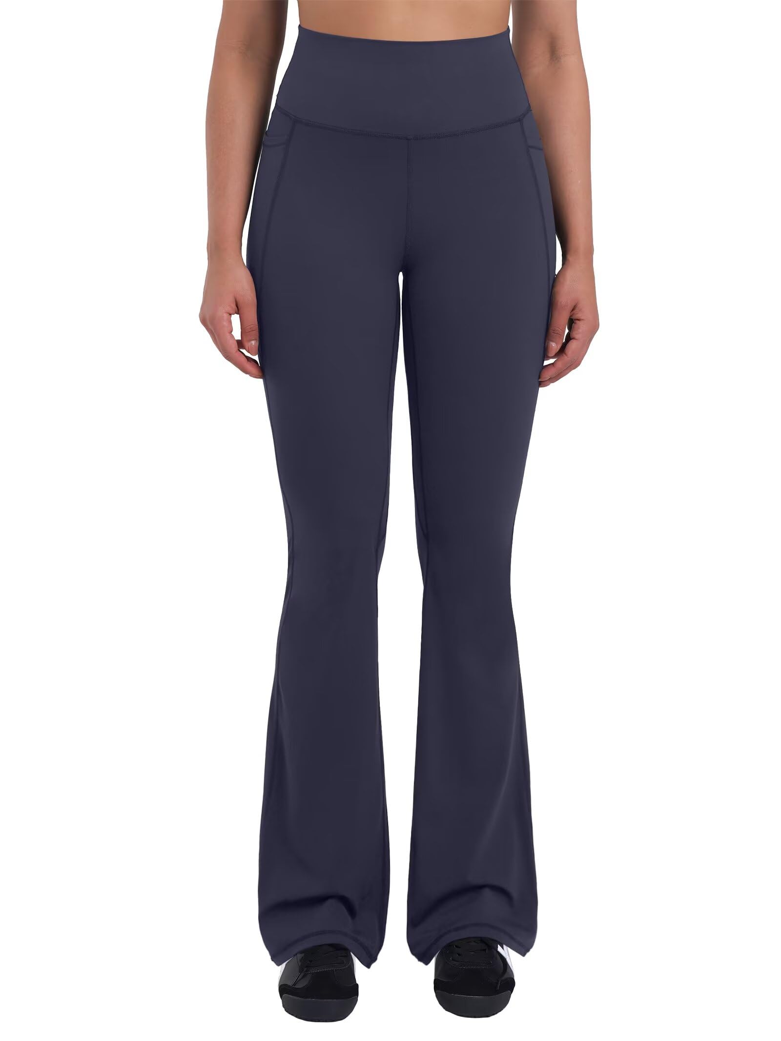 Sunzel Women Mini Flare Leggings with Pockets Breathable Bootcut Yoga Pants | Mini Flare, Buttery Soft, High Stretchy, High Waisted Tummy Control, Gym Clothes, Workout Casual Dance
