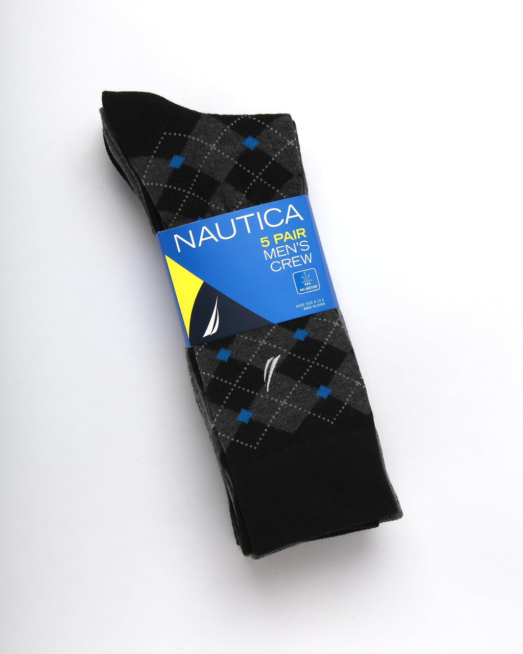 Nautica Mens Dress Socks - 5 Pack Breathable Comfort Stretch Crew-Length Work Socks for Men for Business Formal Wear (6-12.5)