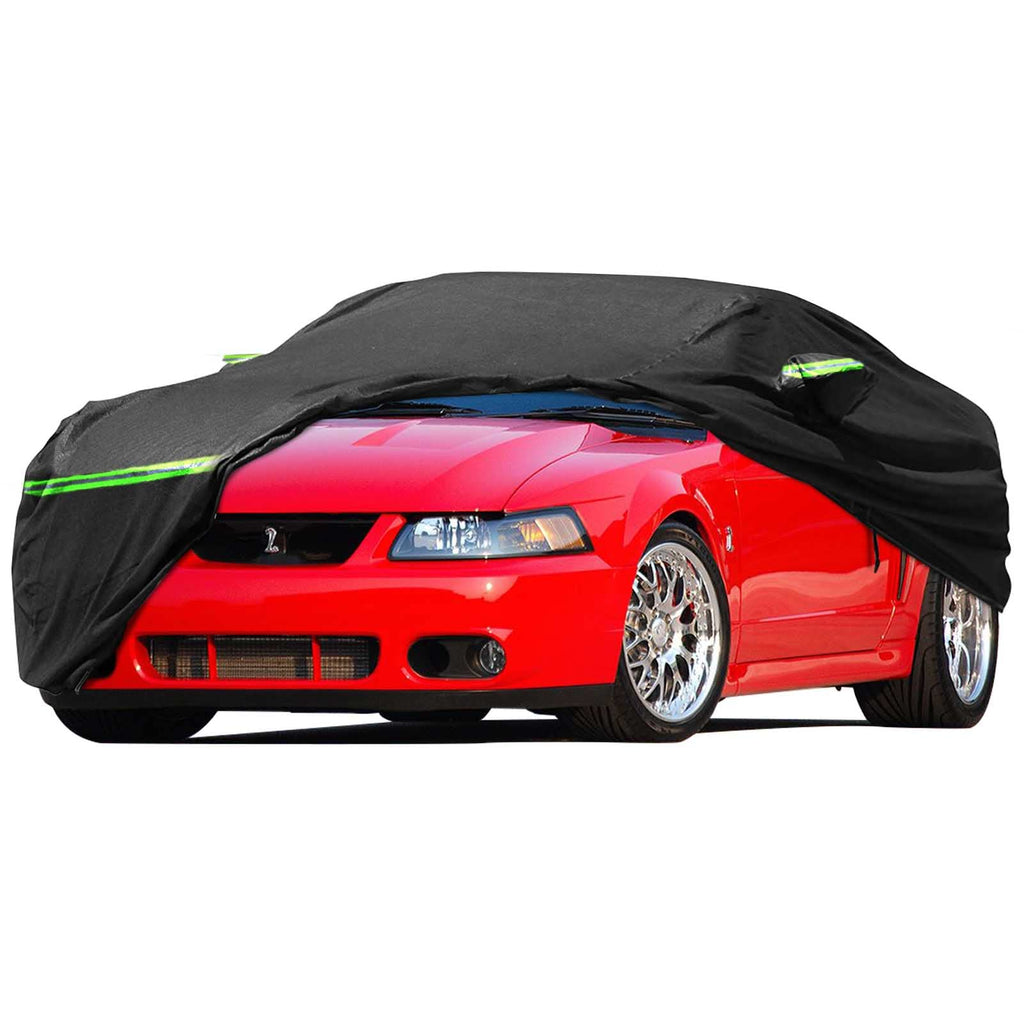 Waterproof Car Cover Replace for 1964-1978 Ford Mustang, 6 Layers All Weather Custom-Fit Mustang Full Car Covers with Zipper Door for Snow Rain Dust Hail Protection (1964-1978)