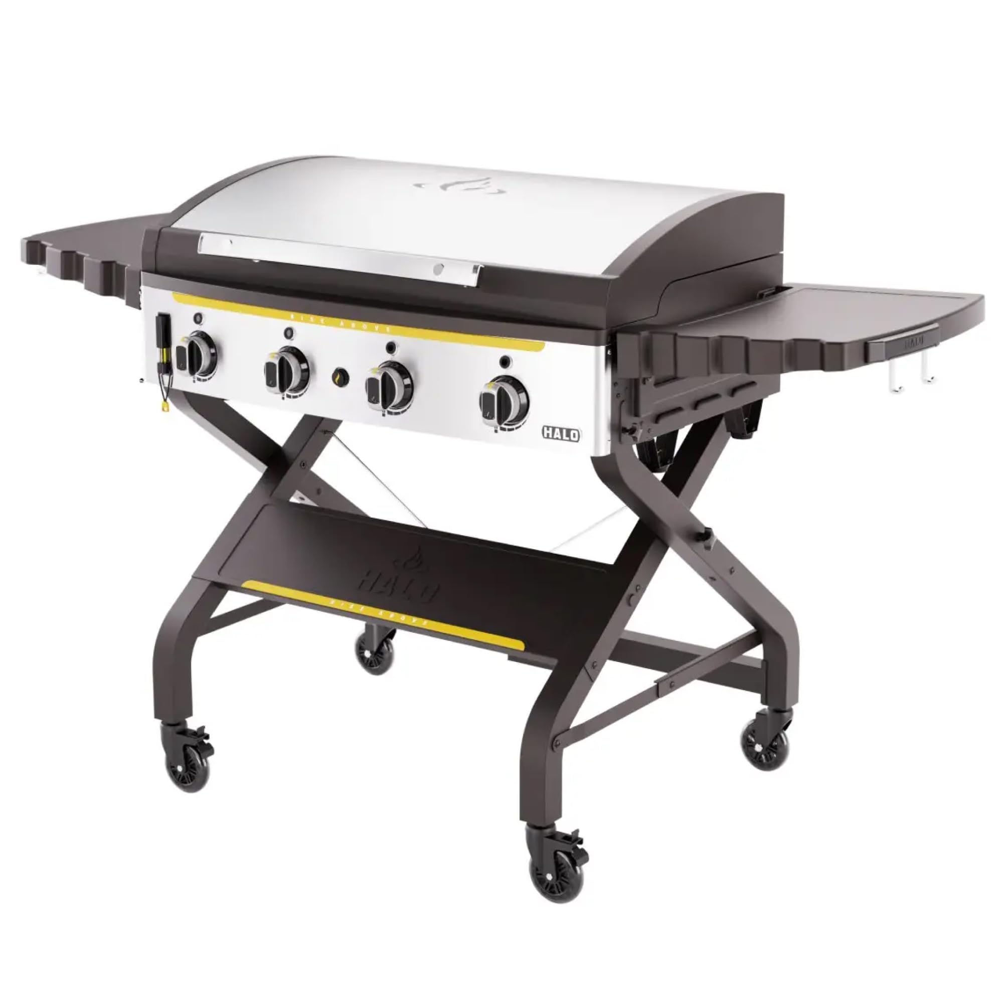 HALO Elite1B Outdoor Griddle | 2 Cooking Zones | 284sq. In. (21″ x 13.53″) Wind-Proof Cooking Surface | Portable Flat Top for Camping, Tailgates, and Patios | Propane Gas Grill | HZ-1007-ANA