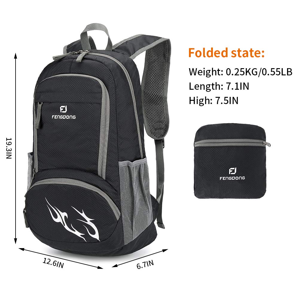 FENGDONG 35L Lightweight Foldable Waterproof Packable Travel Small Hiking Backpack Daypack for men women