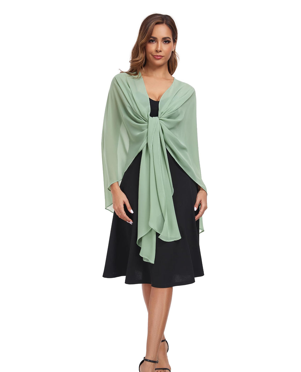 TONGFANTFL Shawls Wraps for Evening Wedding Party Chiffon Scarf Soft Bridal Wraps Wedding Guest Shawl Coverage
