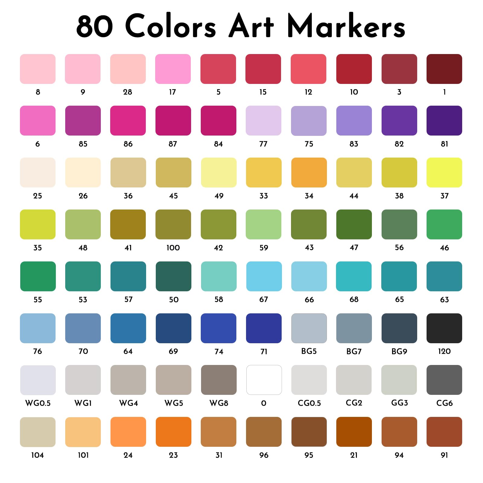 ABEIER Alcohol Markers, 100 Colors Dual Tip - Chisel& Fine, Coloring Markers Perfect for Adults, Ideal For Book Drawing Sketching Painting, Card Making