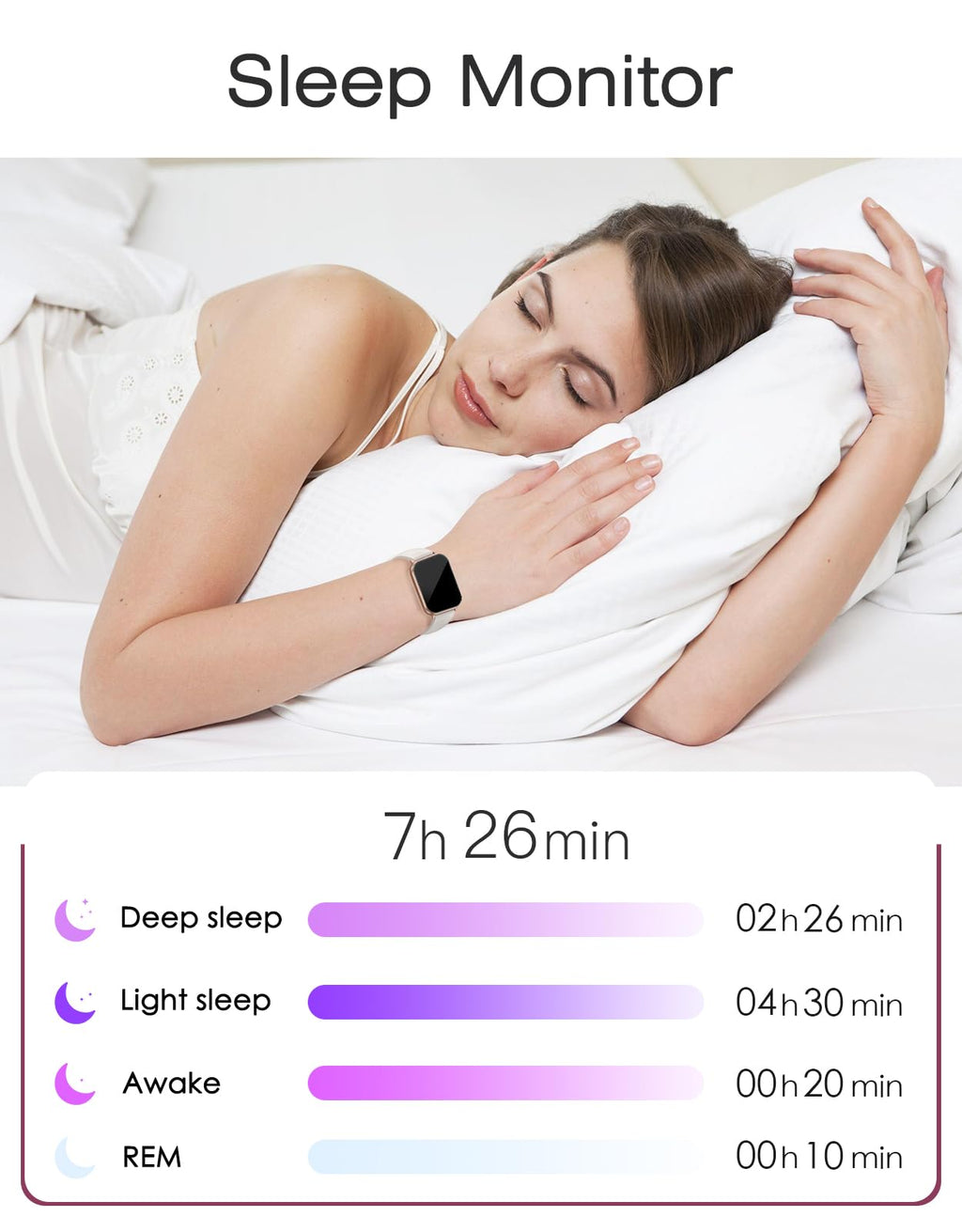 Smart Watches for Women Men (Answer/Make Calls, 3 Bands), 1.85" Fitness Tracker Watch for iPhone/Android Phones with Heart Rate Monitor Sleep/Steps Tracker 100+ Sports Pedometer Waterproof (Black)