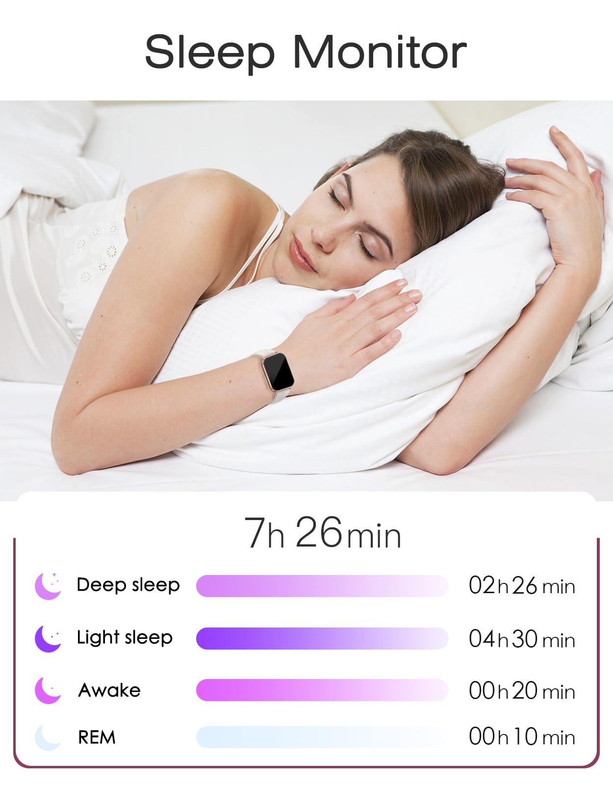 Smart Watches for Women Men (Answer/Make Calls, 3 Bands), 1.85" Fitness Tracker Watch for iPhone/Android Phones with Heart Rate Monitor Sleep/Steps Tracker 100+ Sports Pedometer Waterproof (Black)