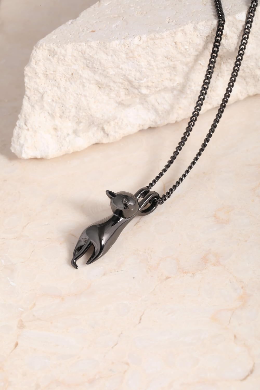 S.Leaf 925 Sterling Silver Cat Necklace Jewelry for Women Trendy Dainty Charm Pendant Necklaces Best Friend Birthday Gifts for Her Sister Mom Wife Womens