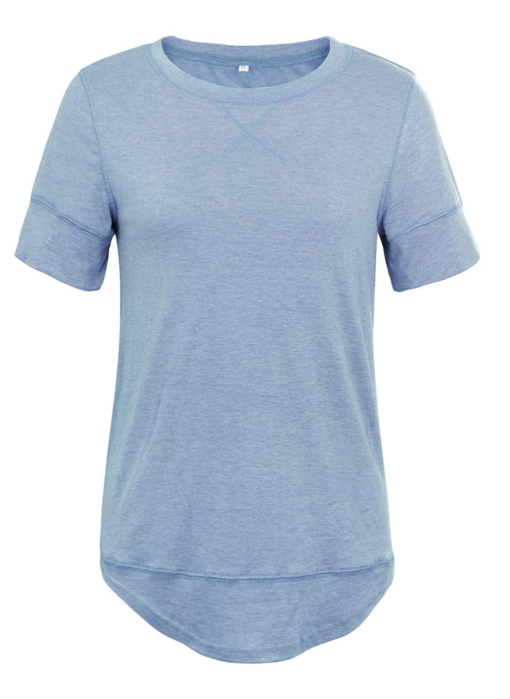 JomeDesign Summer Tops for Women Short Sleeve Side Split Casual Loose Tunic Top