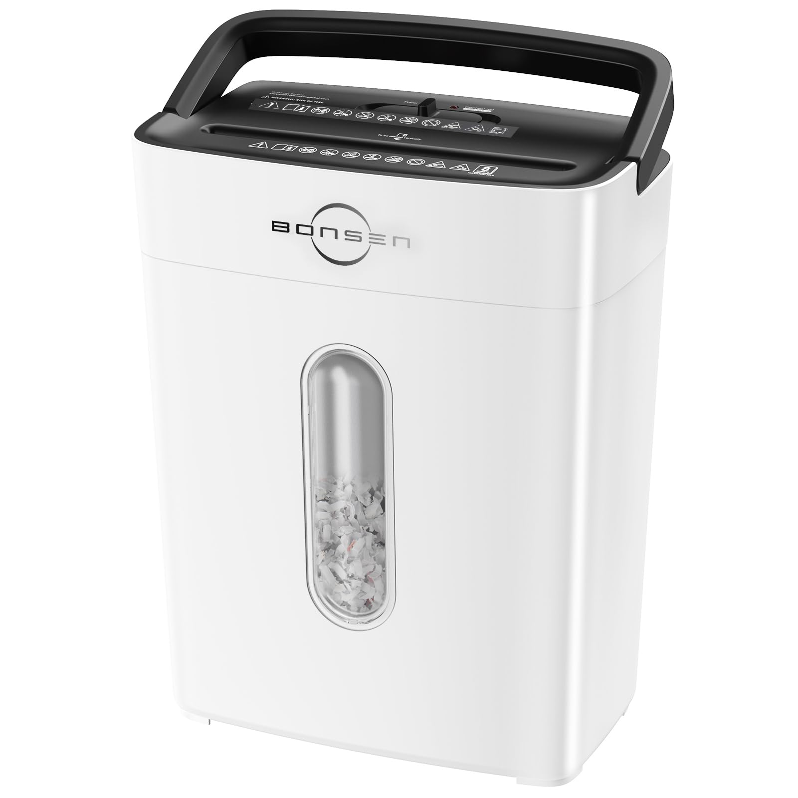BONSEN Shredder for Home Office, 4 Gallons 8-Sheet Cross Cut Credit Card Shredder, Small Paper Shredder for Home Use, High Security Level P-4, ETL Certification (S3101)
