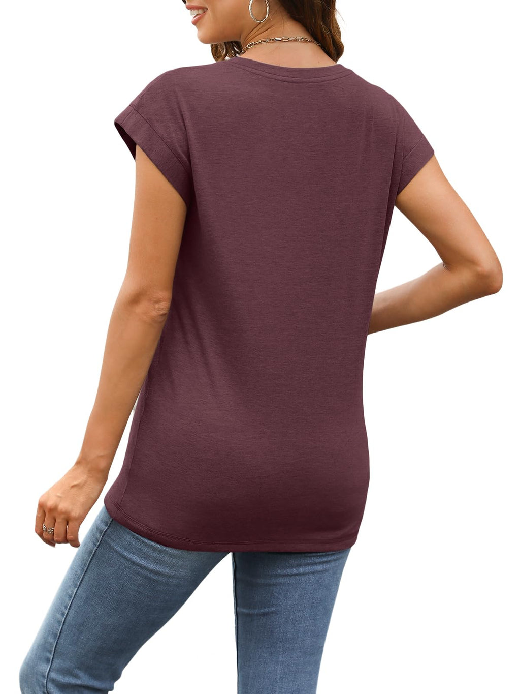 SUNBS 3 Pack Womens Summer Cap Sleeve T Shirts Business Casual Dressy Tops