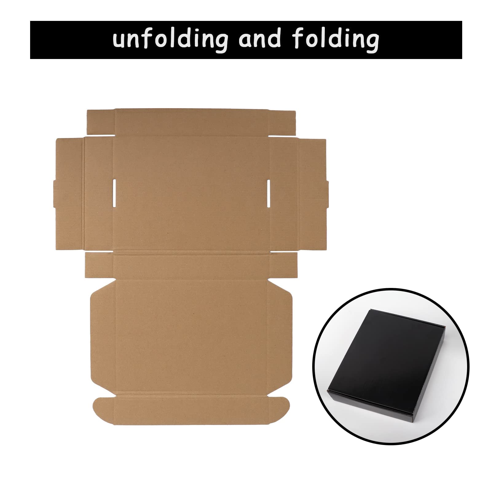 EXYGLO 40 Pack 6x4x3 Shipping Boxes, Black Corrugated Cardboard Boxes for Packaging Small Business, Moving, Shipping, Mailing, and Storing