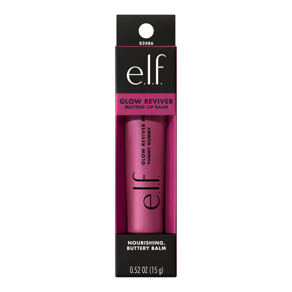 e.l.f. Glow Reviver Melting Lip Balm, Hydrating Tinted Lip Balm For A Glossy Finish & Soft, Supple Lips, Vegan & Cruelty-Free, Blackberry Sorbet