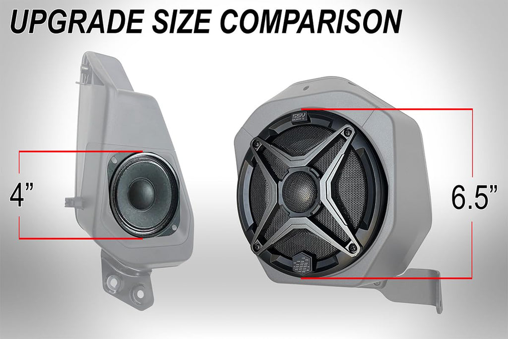 SSV Works 2021-2026 Ford Bronco 2-Door Rear Speaker Pod Upgrade 6.5" Weatherproof Plug & Play Roll Cage Mount Speaker Pod w/SSV A6 120w Speakers - 230-BR-2B65K