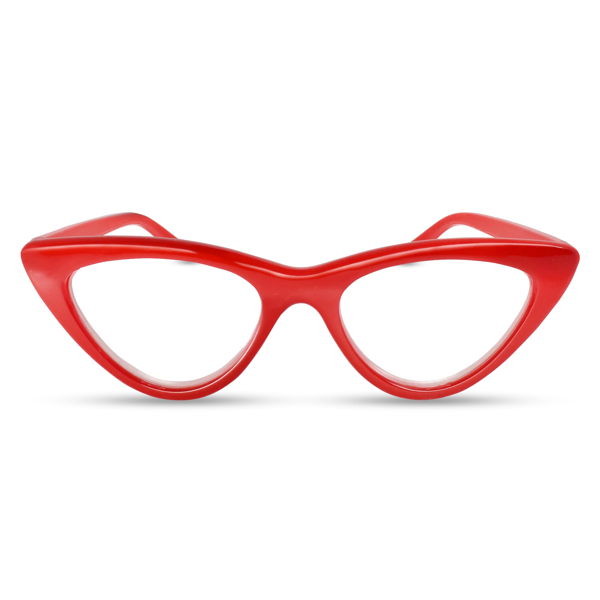 2SeeLife Premium Cat Eye TR-90 Reading Glasses for Women – Narrow–Medium Fit, Sturdy Frame, Spring Hinges, Stylish Readers, Black, +0.50