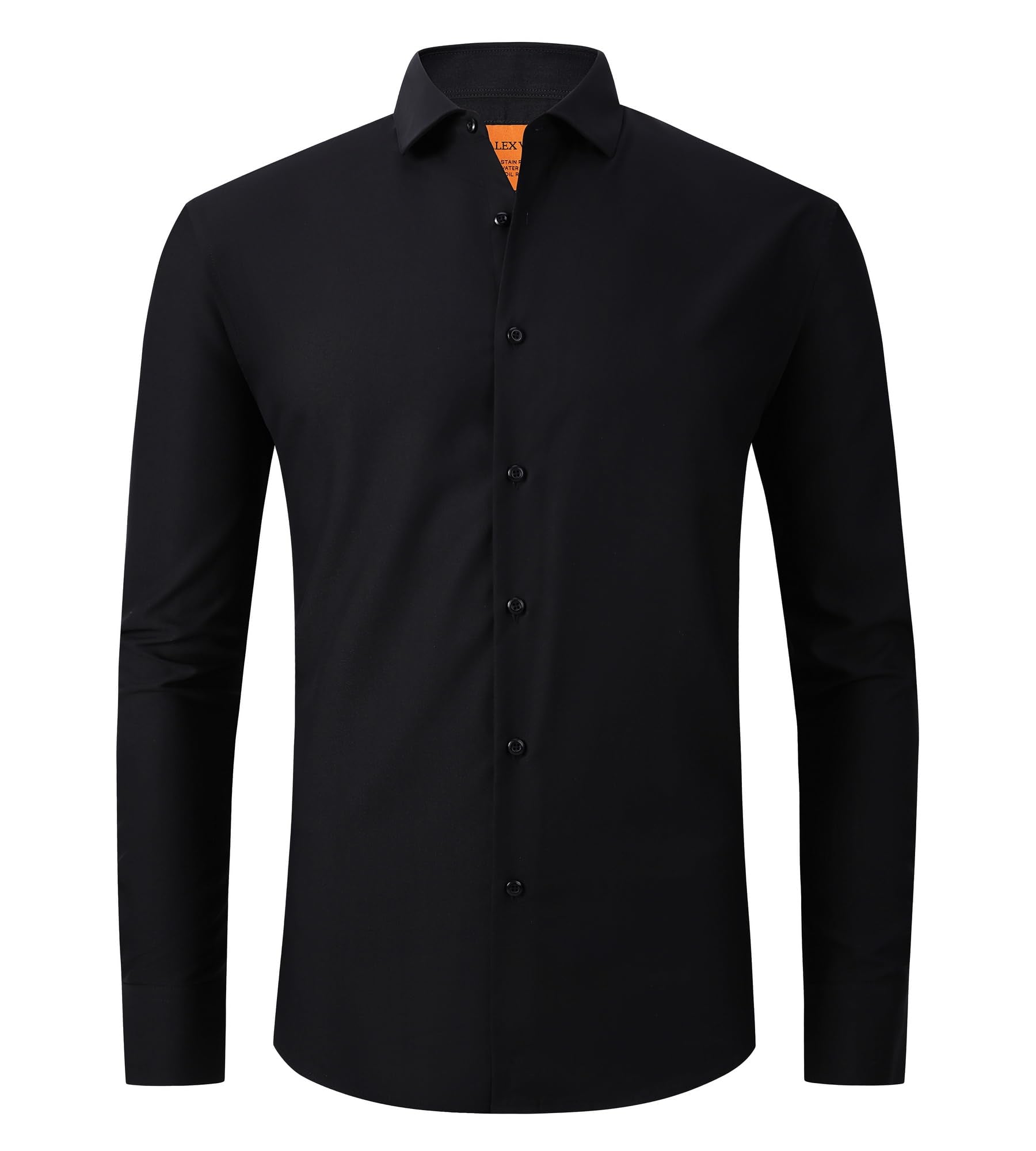 Alex Vando Mens Dress Shirt Wrinkle Free Regular Fit 4-Way Stretch Button Down Shirts