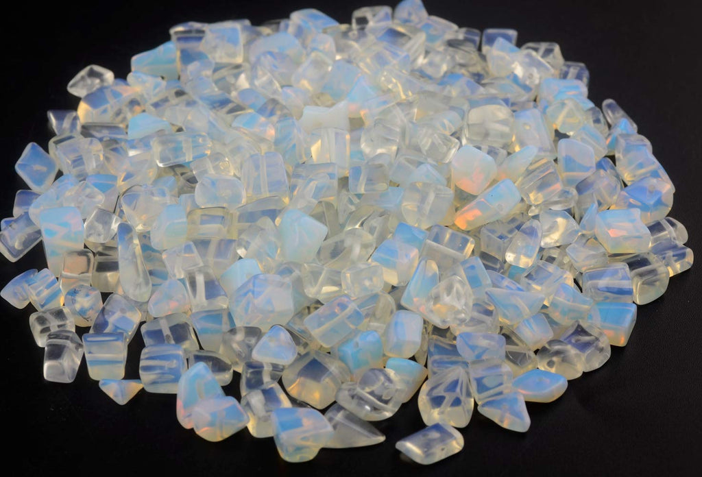Chip Stone Beads Turquoise 5-8mm About 400 Pieces Irregular Gemstones Healing Crystal Loose Rocks Bead Hole Drilled DIY for Bracelet Jewelry Making Crafting (5-8mm, Turquoise)