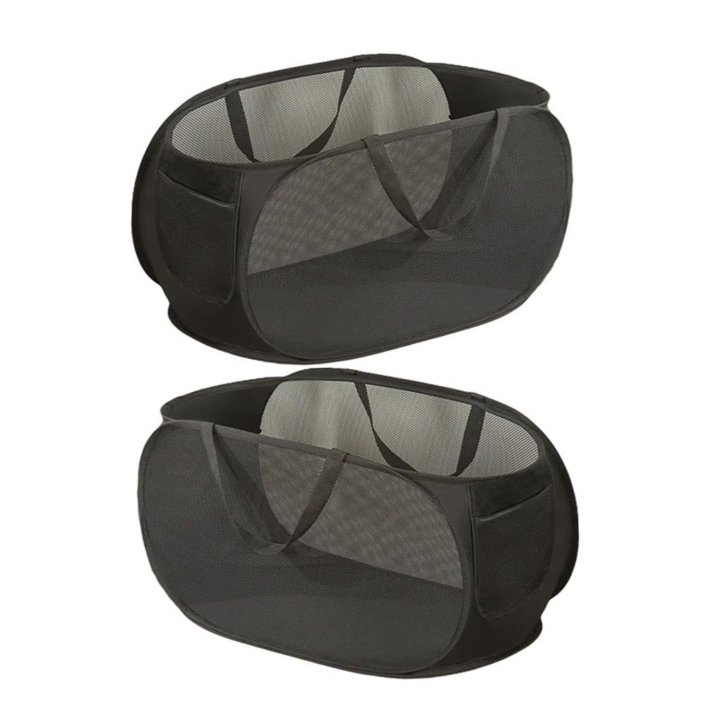 4Pcs Beige Canvas Laundry Hamper, Foldable Pop-up Mesh Basket, Large Capacity, Opening Design, Side Storage Bag, Versatile Use-Home, Camping, Dorm, Hotel, Travel