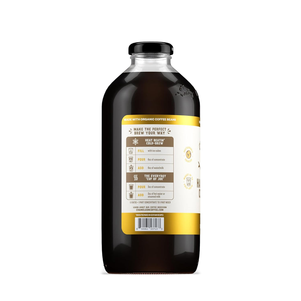 Chameleon Cold Brew, Coffee Cold Brew Concentrate Blonde Roast Organic, 32 Fl Oz