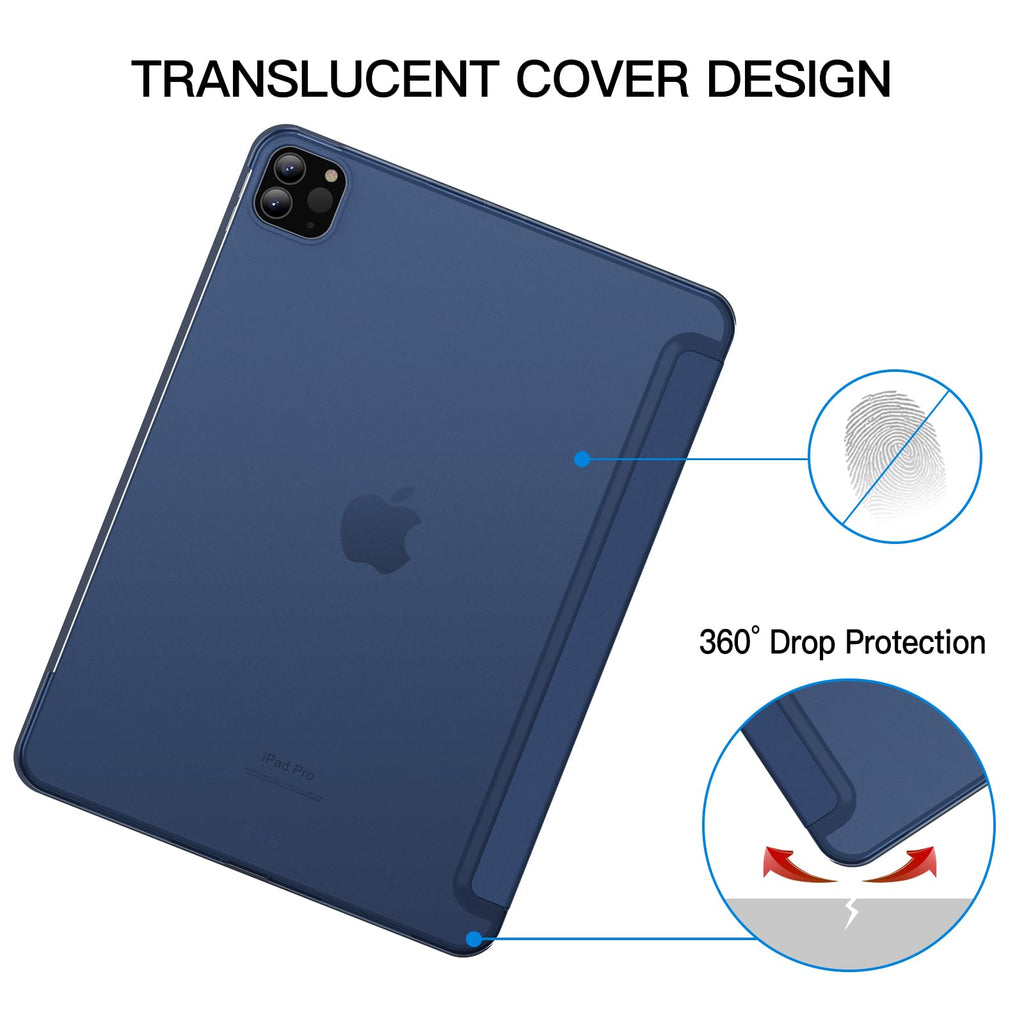 JETech Case ONLY for iPad Pro 11-Inch, 2022/2021/2020/2018 Model, Compatible with Pencil, Cover Auto Wake/Sleep (Black)