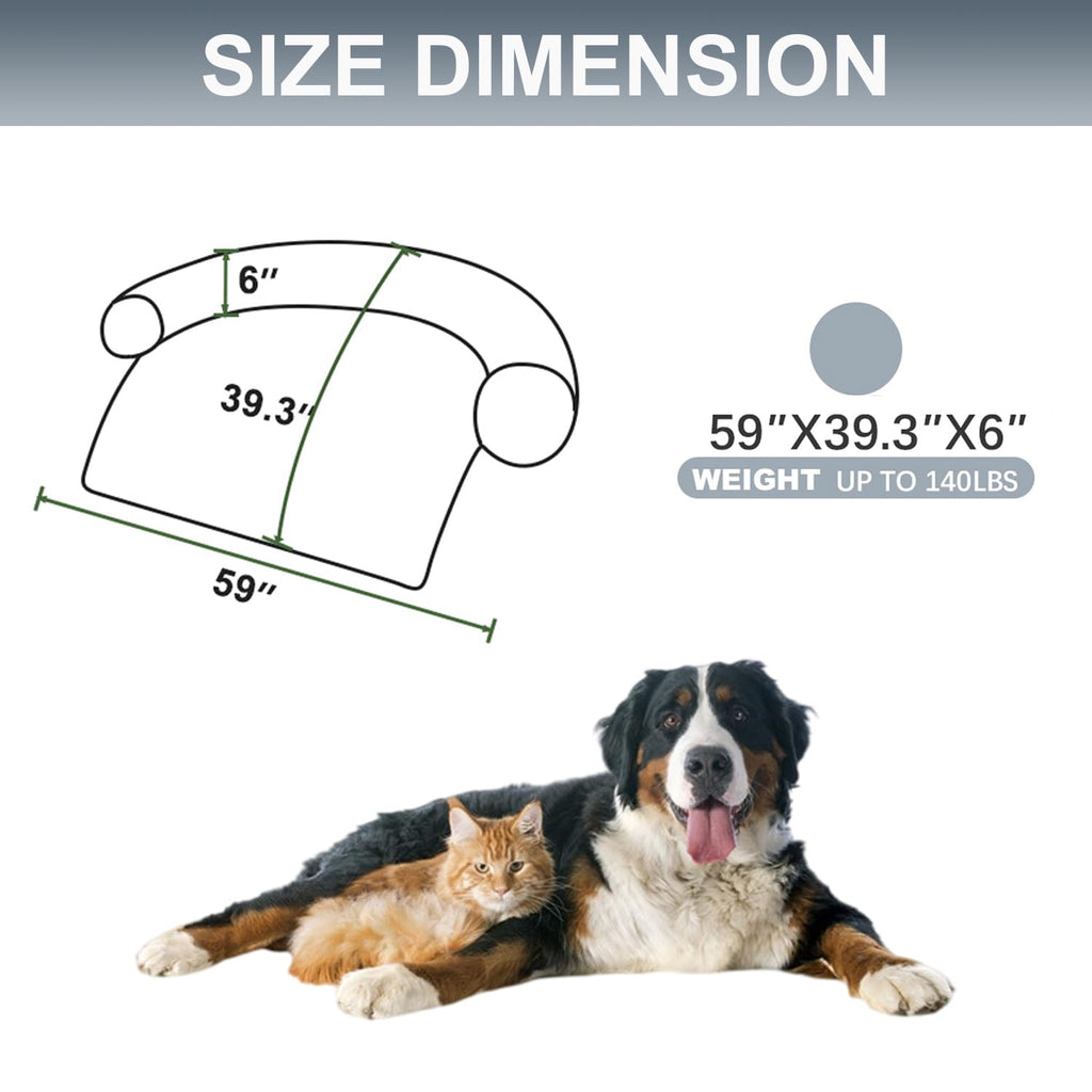 Luxurious Calming Dogs/Cats Bed Mats, Dog Pad Washable Removable Couch Cover, Plush Long Fur Mat for Pets, Waterproof Lining, Perfect for Small, Medium and Large Dogs and Cats (Beige, 31"x23")