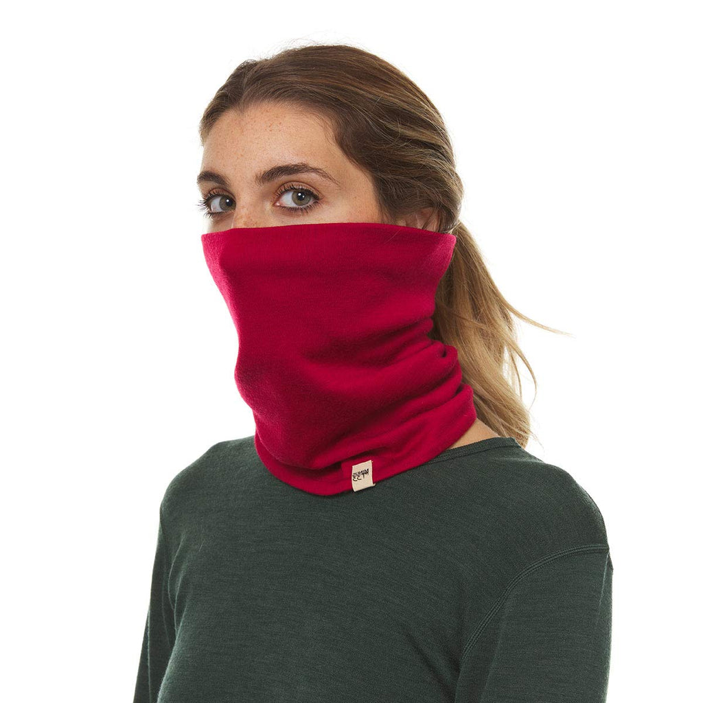 100% Merino Wool - Midweight Neck Gaiter - Skiing Neck Warmer - Winter Face Mask - Multipurpose Headwear