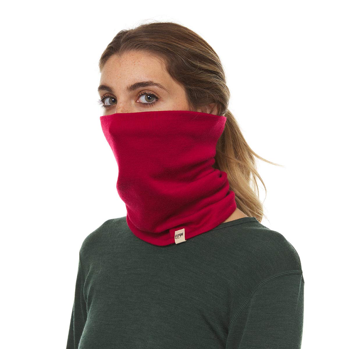 100% Merino Wool - Midweight Neck Gaiter - Skiing Neck Warmer - Winter Face Mask - Multipurpose Headwear