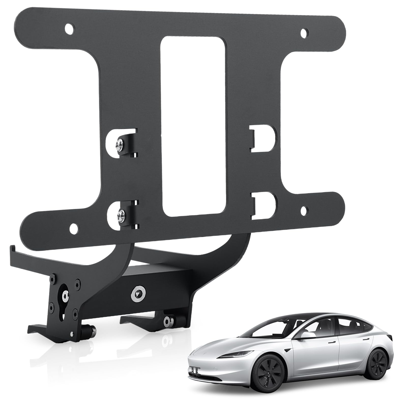 The Original No Drill Front License Plate Holder Fit for 2017-2023 Tesla Model 3& 2020-2024 Tesla Model Y with Safety Design, No Adhesives License Frame