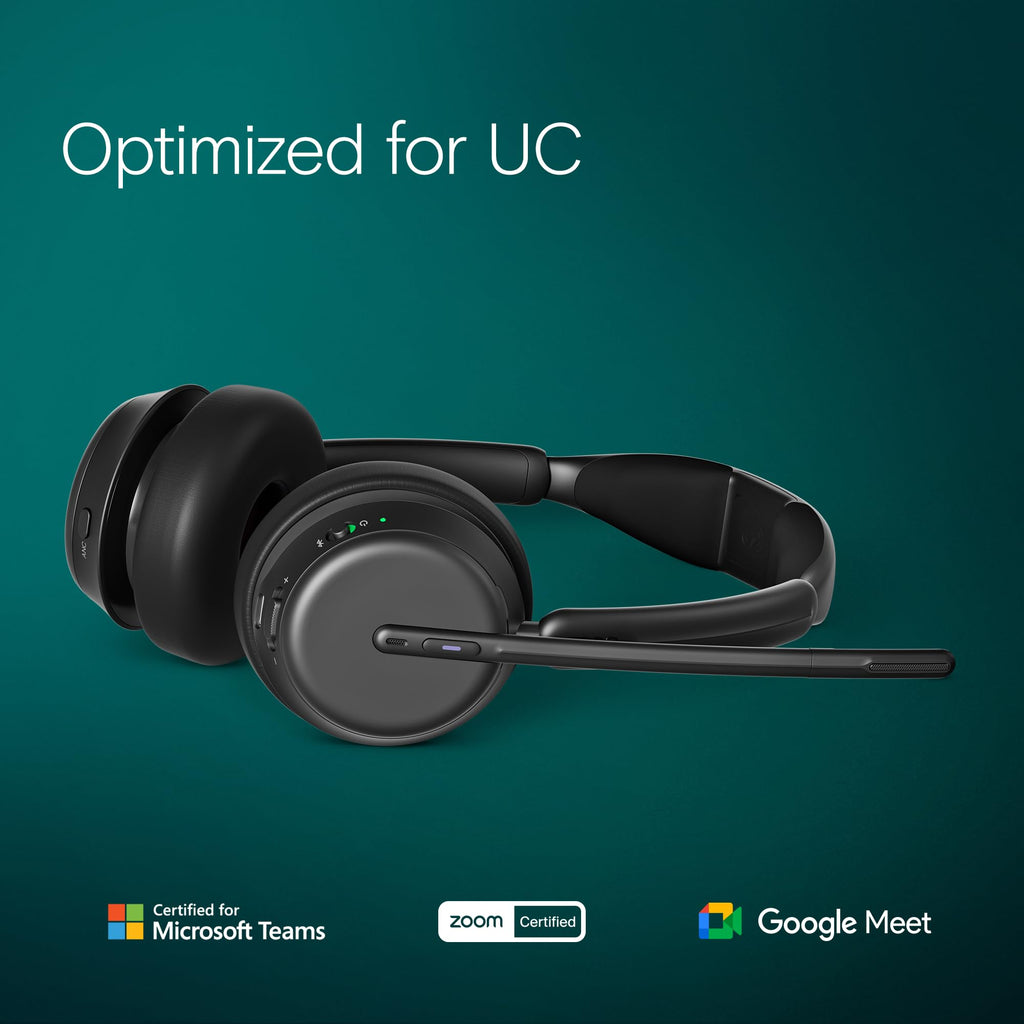 EPOS Impact 1061 ANC High-Performance Bluetooth Headset for PC - Double-Sided, Advanced Noise Cancellation, EPOS AI, Super Wideband Audio, Intuitive Controls, for Professionals in Loud Workspaces
