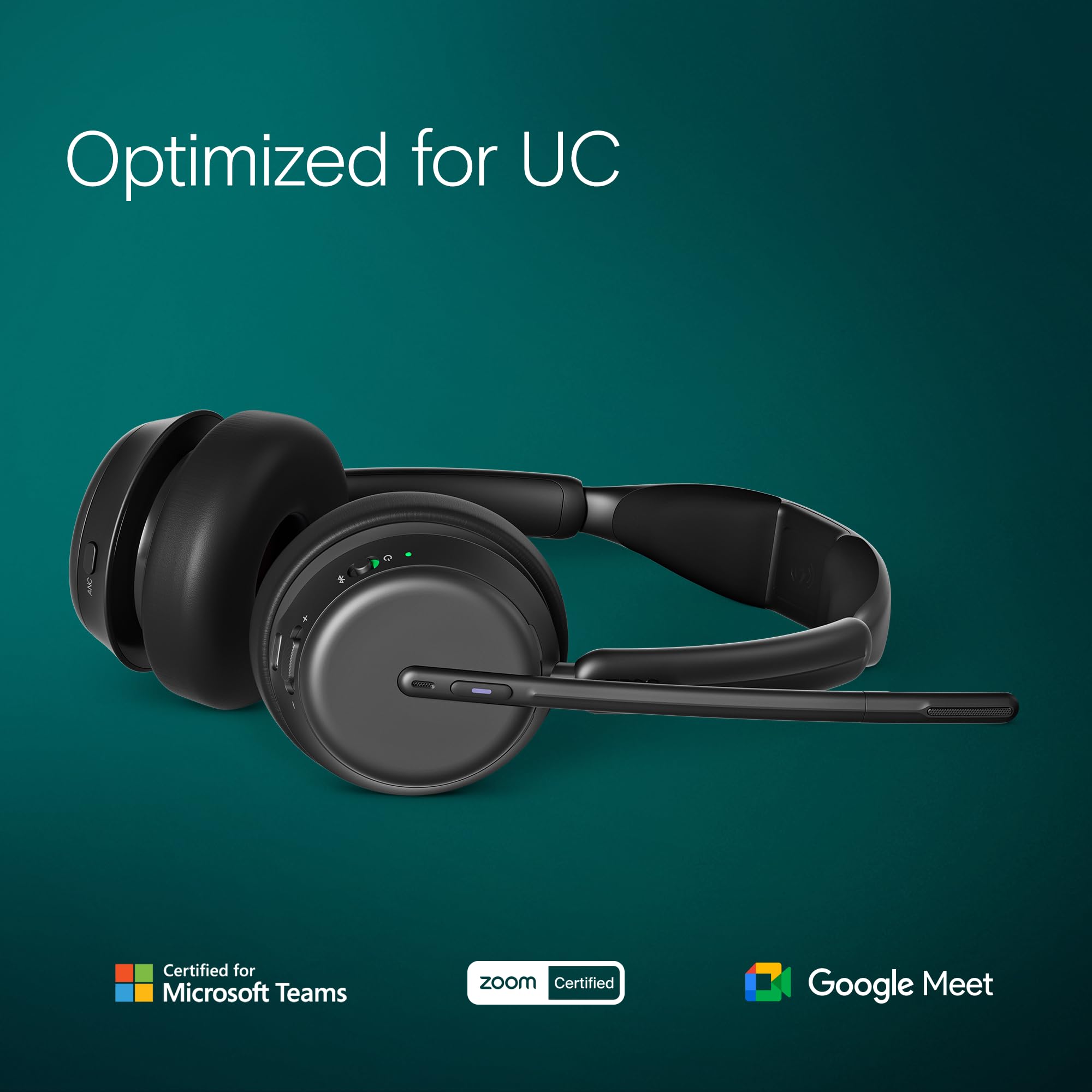 EPOS Impact 1061 ANC High-Performance Bluetooth Headset for PC - Double-Sided, Advanced Noise Cancellation, EPOS AI, Super Wideband Audio, Intuitive Controls, for Professionals in Loud Workspaces
