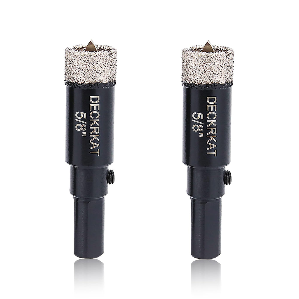 1 Inch Diamond Hole-Saw Bits with Pilot Drill Bit - 2pc 1" Diamond Tipped Tile Hole Saws with Guiding Bit Accurate Drilling for Porcelain Tile Ceramic Pottery Granite Stone Glass Bottles 25mm