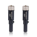 1 Inch Diamond Hole-Saw Bits with Pilot Drill Bit - 2pc 1" Diamond Tipped Tile Hole Saws with Guiding Bit Accurate Drilling for Porcelain Tile Ceramic Pottery Granite Stone Glass Bottles 25mm