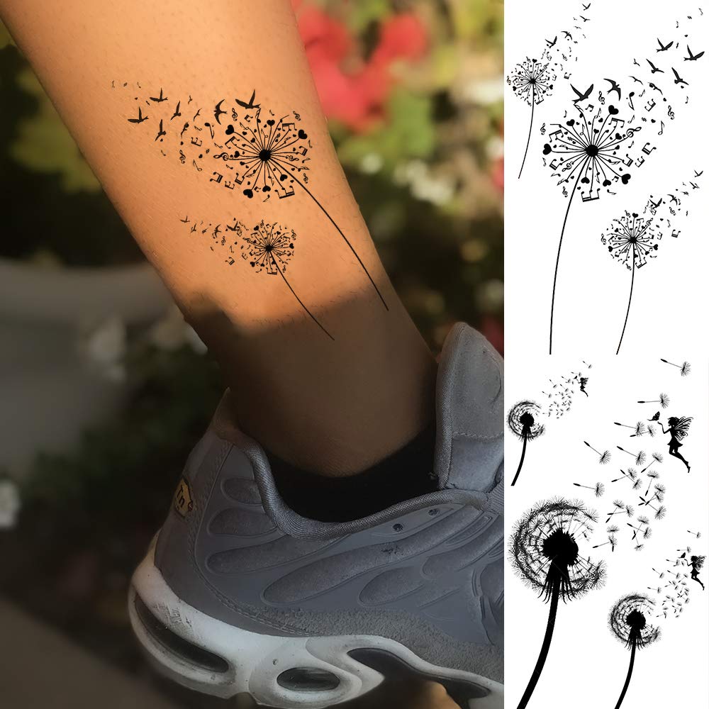 EGMBGM 52 Sheets Tiny Small Temporary Tattoos For Kids Boys Girls, Tribal Animals Butterfly Anchor Compass Tattoo Stickers For Men Women, 3D Cute Flower Fake Face Tatoo Kits Sets For Neck Arm Hands