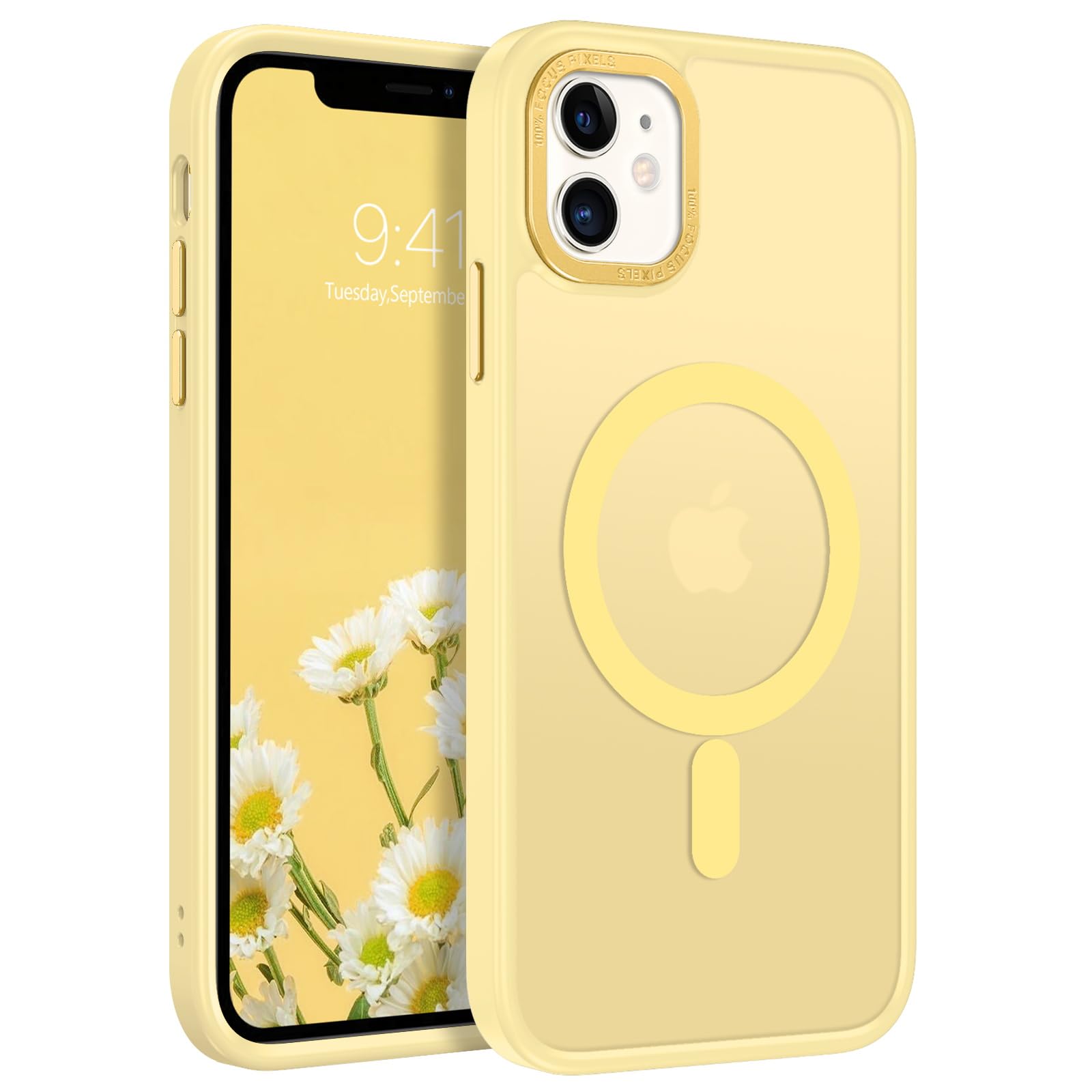 BENTOBEN for iPhone 11 Phone Case, Phone case for iPhone 11 Magnetic Case [Compatible with Mag Safe] Translucent Matte Slim Shockproof Anti-Fingerprint Protective Cover for iPhone 11 6.1’’ Black