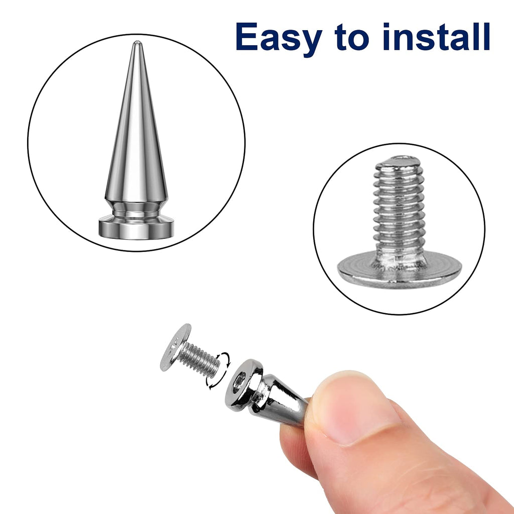 100 Sets Chicago Screws for Leather Crafting 7/20 Inch, 5 Colors of Rivets for Leather, Chicago Screws for DIY Leathercraft (Silver, Light Gold, Bronze, Antique Copper, GunMetel)