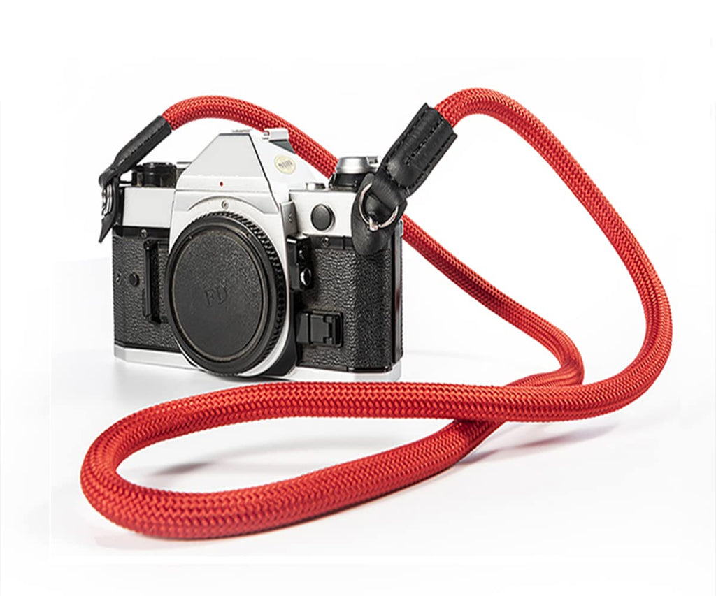 Camera Strap Vintage 100cm Nylon Climbing Rope Camera Neck Shoulder Strap for Micro Single and DSLR Camera.(Black)