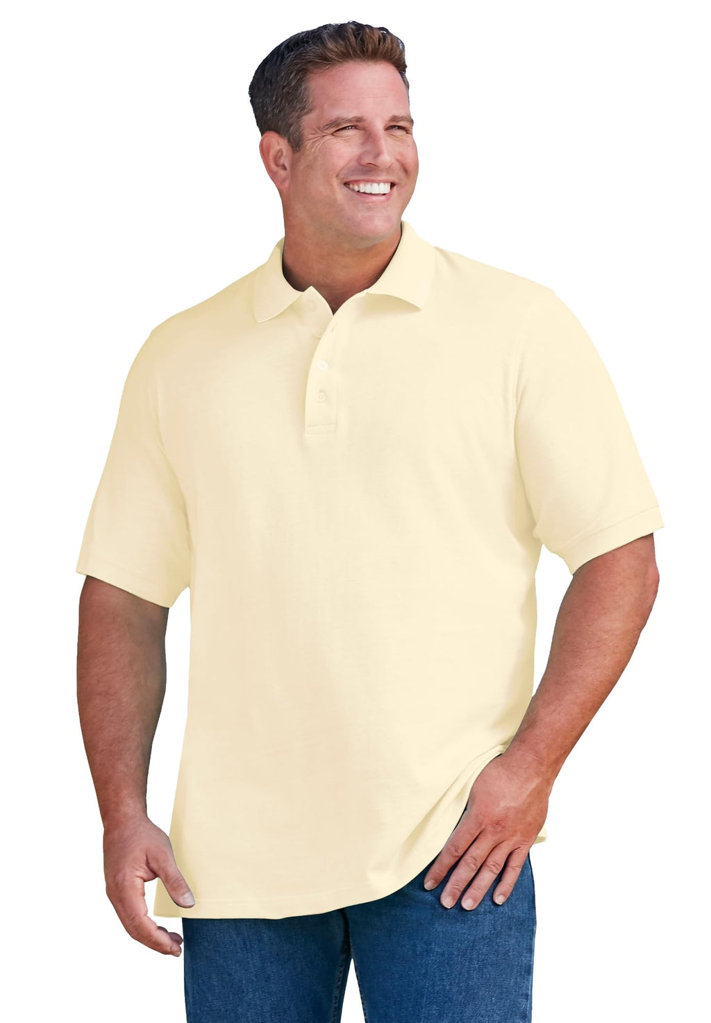KingSize Men's Big & Tall Shrink-Less Classic Cotton Polo Shirt