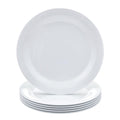 Amazon Basics Melamine Oval Serving Platter for Restaurants and Home, Dishwasher Safe, BPA Free, Break and Crack Resistant, Narrow Rim, 13" x 9.75", White, 6-Piece Set