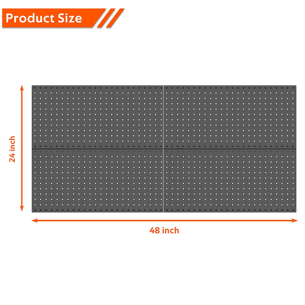Ultrawall 2 Pcs Metal Pegboard Wall Panels, Peg Boards for Garage Tool Storage