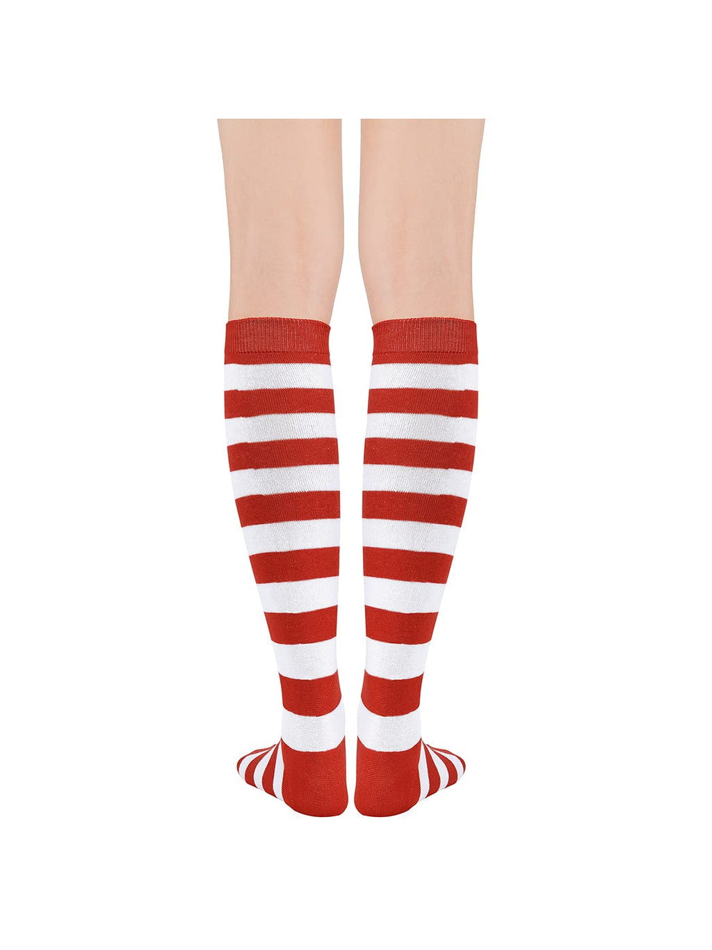 Century Star Knee High Striped Socks for Women - Long Thin Tube Sports Thigh High Socks Tall Stockings