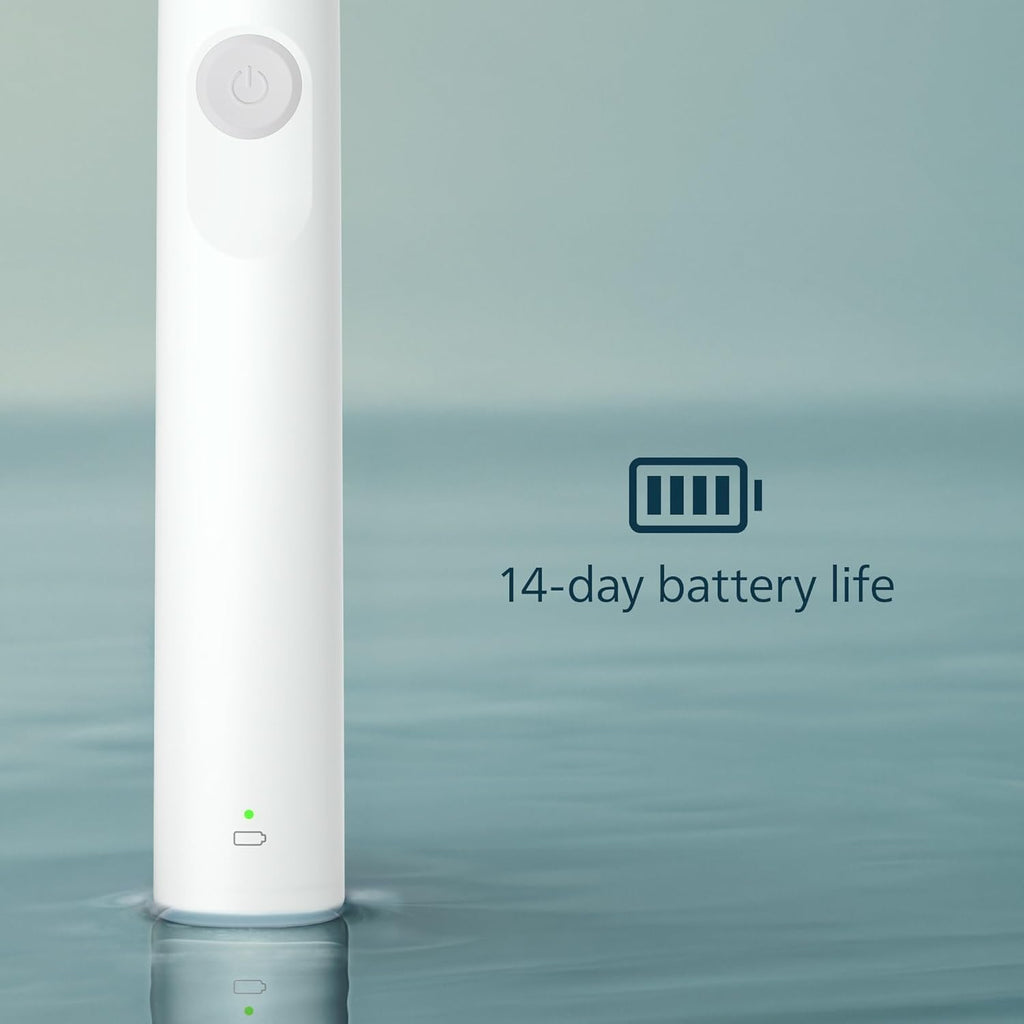 PHILIPS Sonicare 1100 Series Electric Toothbrush - Sonic Toothbrush with Advanced Sonic Technology, EasyStart, Smartimer & Quadpacer, White, Model HX3641/02