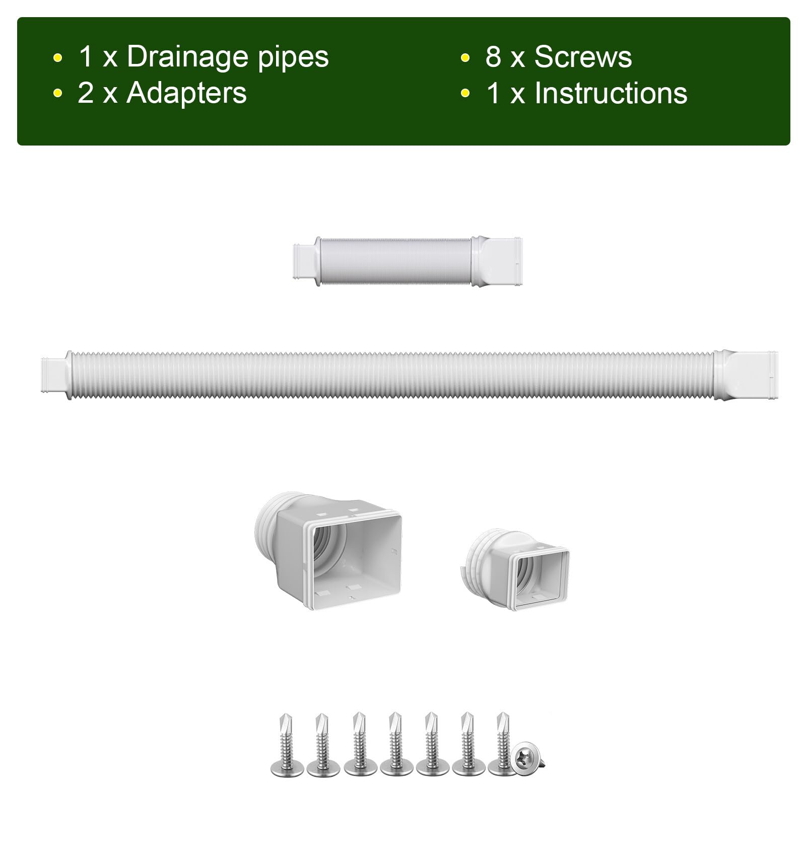 Ogutter Rain Gutter Downspout Extensions, Downspout Extender for Rainwater Drainage Flexible, Down Spout Drain Extension Pipe and Extendable from 21 to 66 Inches (Black)