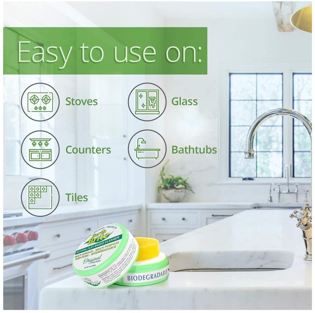 All Purpose Cleaner 2-Pack – Clay Bar Cleans Stoves, Bathrooms, and All Hard Surfaces – 100% Natural Cleaning Product