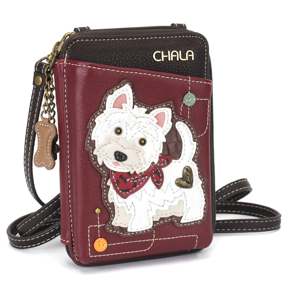 CHALA Wallet Crossbody Cell Phone Purse - Women Faux Leather Multicolor Handbag with Adjustable Strap