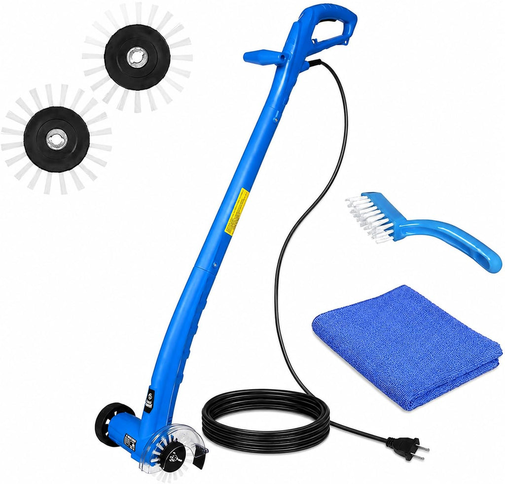 Electric Stand-Up Grout Cleaning Machine – Compact Lightweight Floor Scrubber for Tile, Bathroom & Kitchen Grout Lines | Easy-to-Use Deep Cleaner for Ceramic & Porcelain Tile Floors (Small)