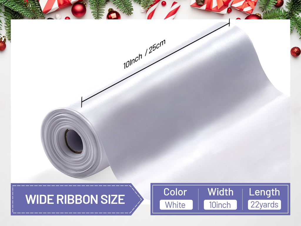 FAKILO Black Satin Ribbon 4 Inch x 22 yd Wide for Grand Opening Business Cuttings Ceremony Bow Christmas Festival Decor
