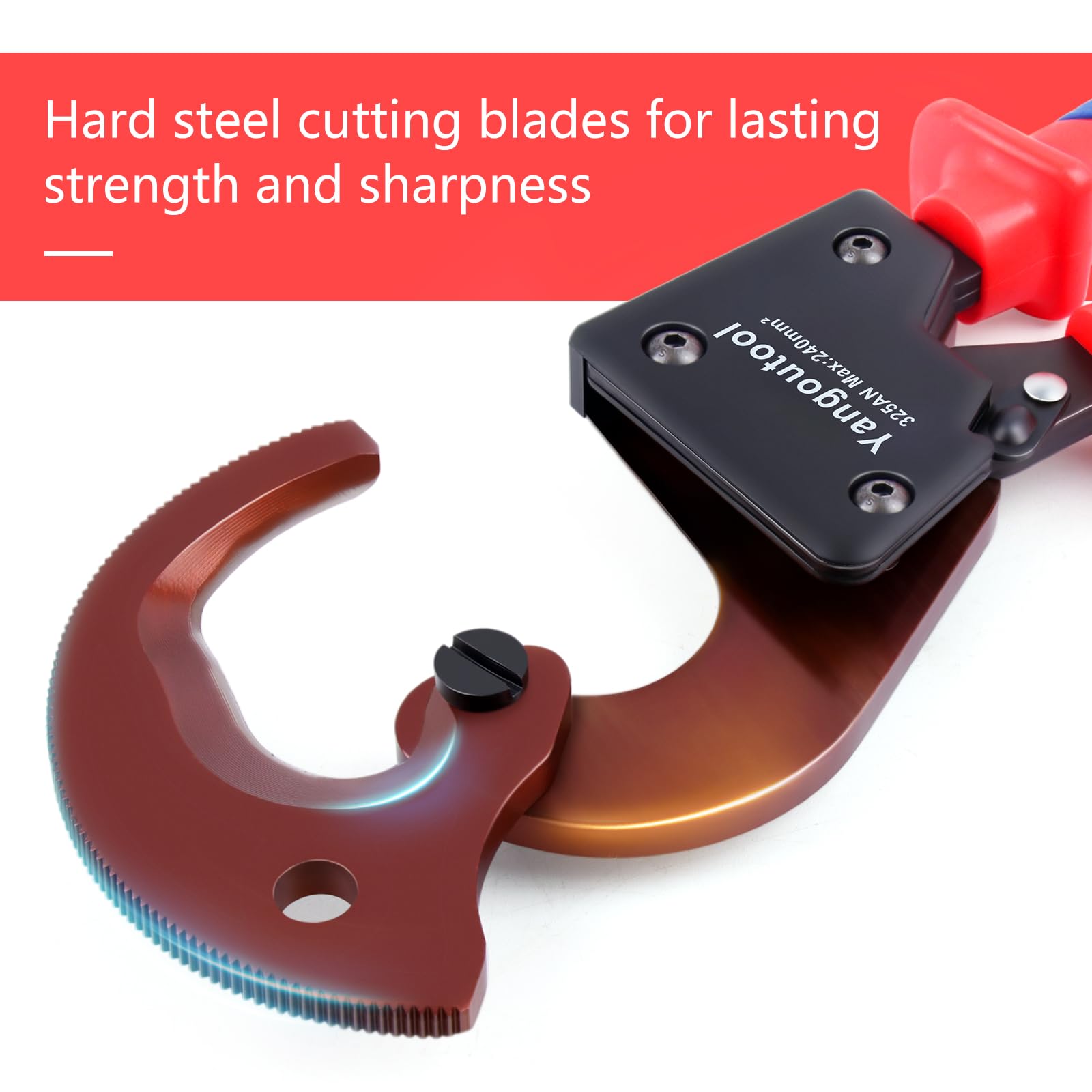 Yangoutool Heavy-Duty Ratcheting Cable Cutters for Large Copper, Aluminum, and Armored Cables - J40 Wire Cutter up to 300 mm², Electrical Wire Cutting Tool