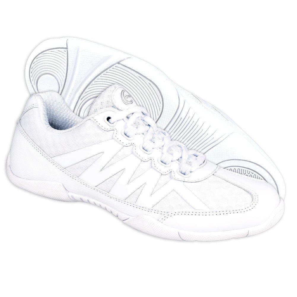 chassé Apex Cheerleading Shoes - White and Black Cheer Shoes for Girls