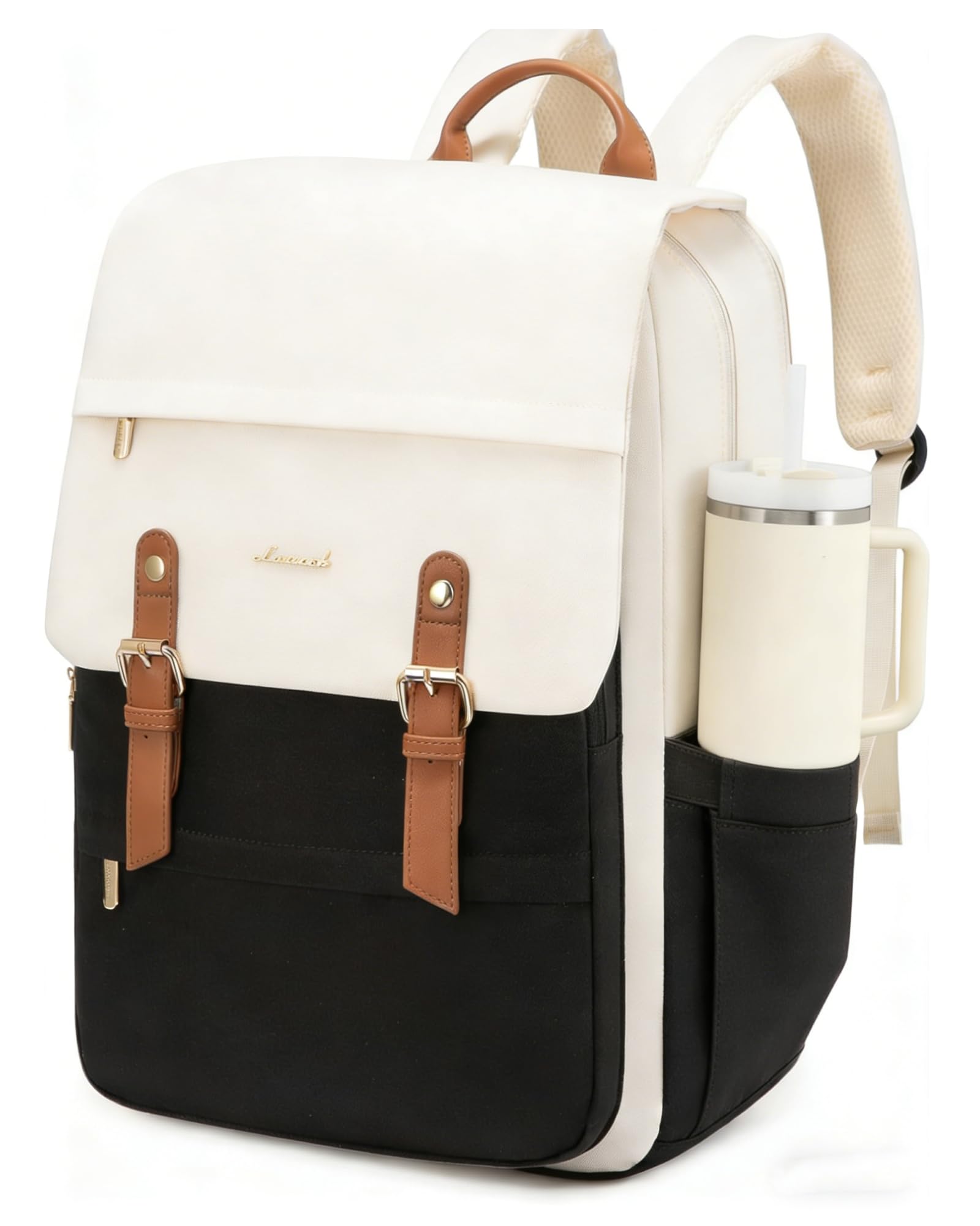 LOVEVOOK Laptop Backpack for Women, 15.6 Inch Vintage Travel Backpack Purse – Airline Approved Large Computer Bag, Lightweight for Nurse Teacher